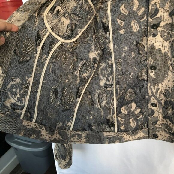 Charter Club  Petites floral tan jean-ish jacket - Picture 10 of 12
